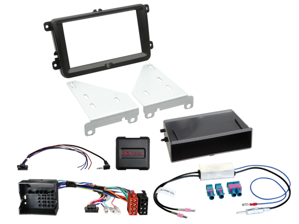 611320-30-1 2-DIN Kit mit Fach passend für Seat/Skoda/VW Fahrzeuge LFB/Antenne – Bild 1 von 1