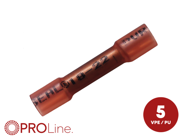 347237-1-5-p Stoßverbinder 0,5 mm²-1,5 mm² rot NYDS 5 Stück – Bild 1 von 1