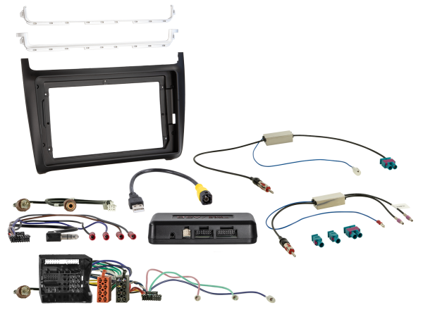 621320-90-1 9" Kit passend für VW Polo 04/2014-07/2017 schwarz i-dapter/Ant. – Bild 1 von 1