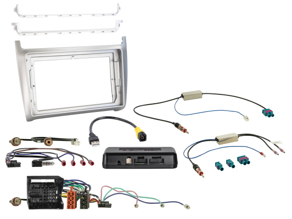 621320-90-2 9" Kit passend für VW Polo 04/2014-07/2017 silber i-dapter/Anntenne – Bild 1 von 1