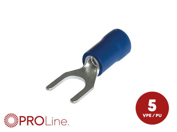 344341-2-5-p Gabelkabelschuh 1,5mm²-2,5mm²/5,3mm blau ST 5 Stück – Bild 1 von 1