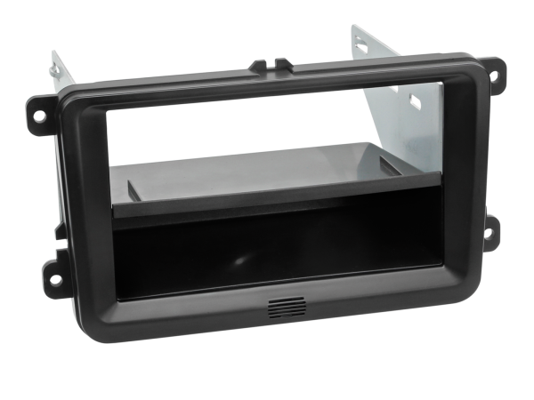 281320-30-1 2-DIN Radioblende mit Fach passend für Seat/Skoda/VW schwarz – Bild 1 von 1