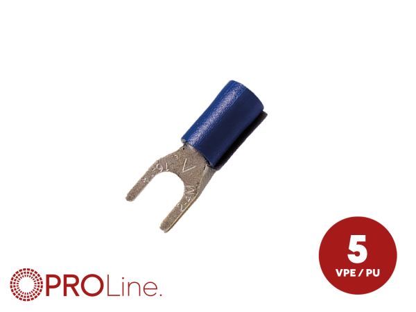 344343-2-5-p Gabelkabelschuh 1,5mm²-2,5mm²/4,4mm blau ST 5 Stück – Bild 1 von 1