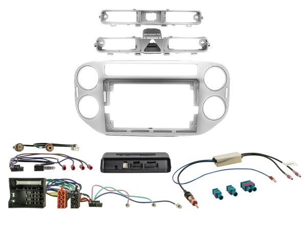 691320-98-2 9" Kit passend für VW Tiguan 06/2011-04/2016 silber i-dapter/Ant. – Bild 1 von 1