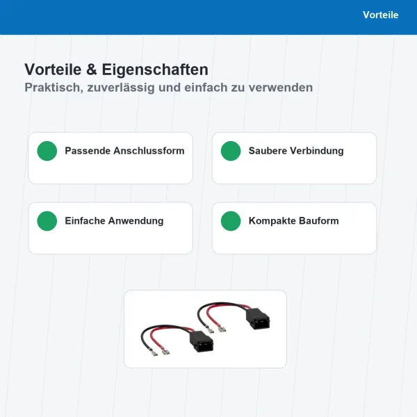 Lautsprecher Adapterkabel 2x passend für Audi diverse OEM Anschluss 11-1321-01 - Bild 4 von 8