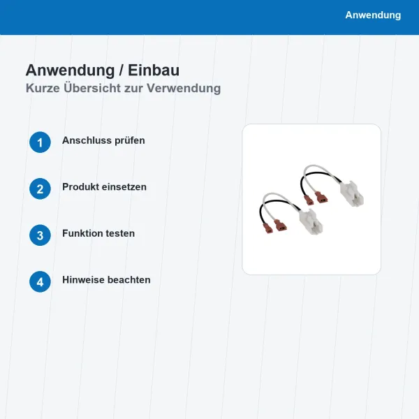 Lautsprecher Adapterkabel 2x passend für Toyota diverse OEM Anschluss 11-1300-02 - Bild 5 von 8