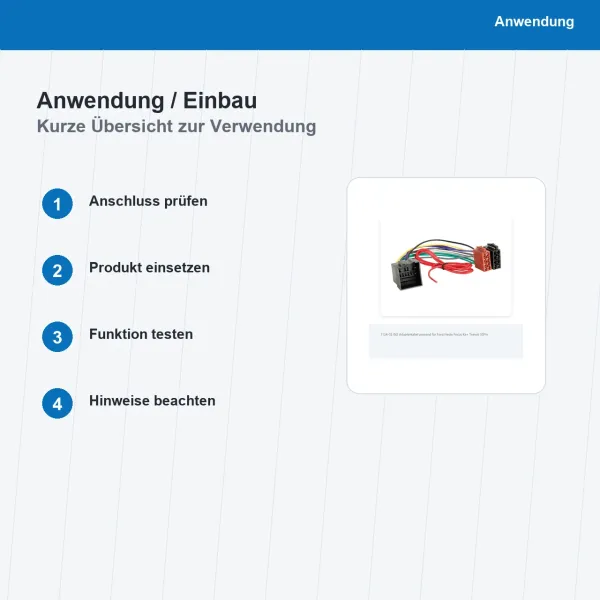 ISO Adapterkabel passend für Ford Fiesta Focus Ka+ Transit 32Pin 1124-02 - Bild 5 von 8