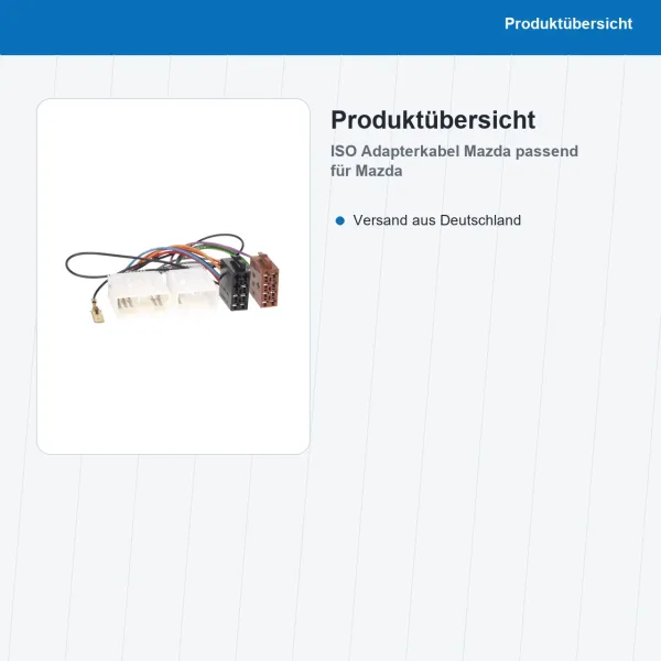 ISO Adapterkabel passend für Mazda OEM Anschluss 1170-02 - Bild 2 von 8