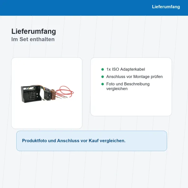 ISO Adapterkabel passend für Peugeot Citroën 1041-02 - Bild 8 von 8