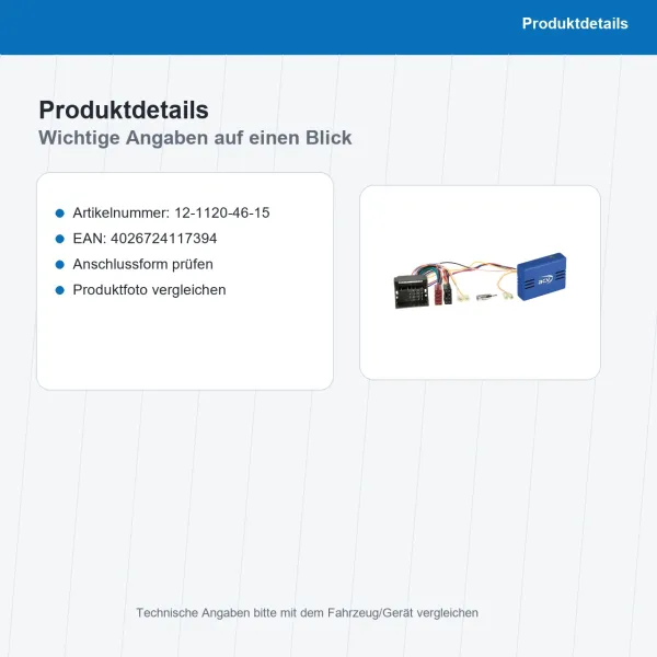 CAN-Bus Kit passend für Ford Quadlock>ISO Antenn>DIN 12-1120-46-15 - Bild 3 von 8