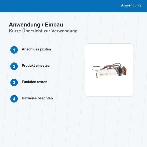ISO Adapterkabel passend für Mazda OEM Anschluss 1170-02 - Bild 5 von 8
