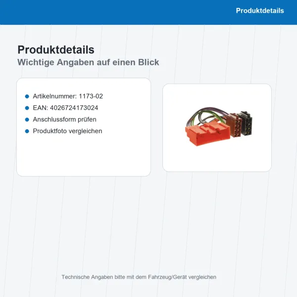 ISO Adapterkabel passend für Mazda diverse 24Pin 1173-02 - Bild 3 von 8