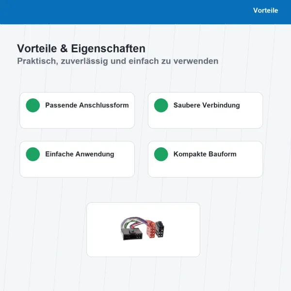 ISO Adapterkabel passend für KIA OEM Anschluss 1179-02 - Bild 4 von 8