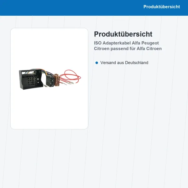 ISO Adapterkabel passend für Peugeot Citroën 1041-02 - Bild 2 von 8