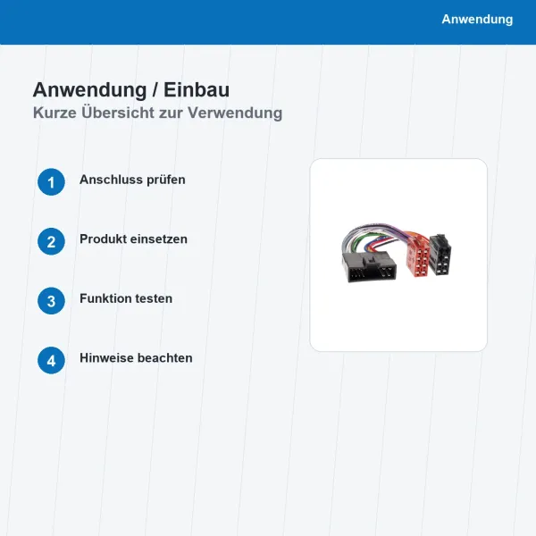 ISO Adapterkabel passend für KIA OEM Anschluss 1179-02 - Bild 5 von 8
