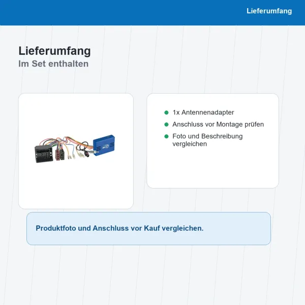 CAN-Bus Kit passend für Mercedes-Benz VW Quadlock>ISO Antenne 12-1196-46-15 - Bild 8 von 8