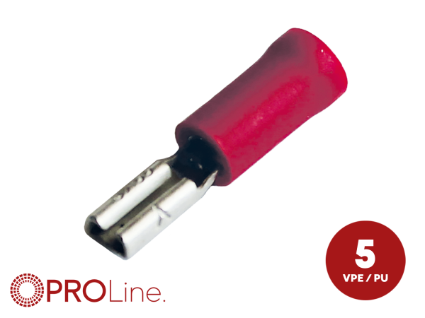 342801-1-5-p Flachsteckhülse(f) 0,5mm²-1,5mm²/2.8mm rot EE 5 Stück – Bild 1 von 1