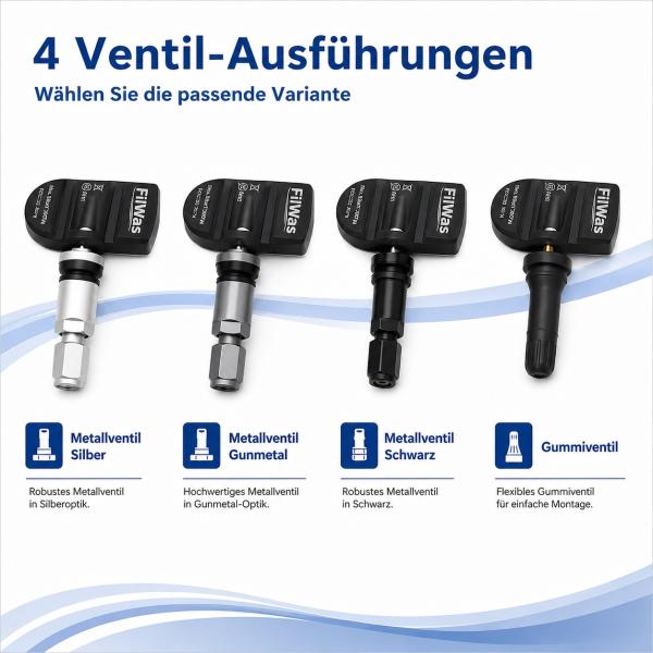 4x FilWas RDKS Tata Aria 01/2016-12/2017 EU 433MHz Gunmetal – Bild 4 von 8