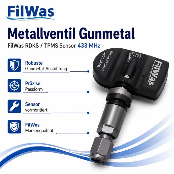4x FilWas RDKS Tata Aria 01/2016-12/2017 EU 433MHz Gunmetal – Bild 1 von 8