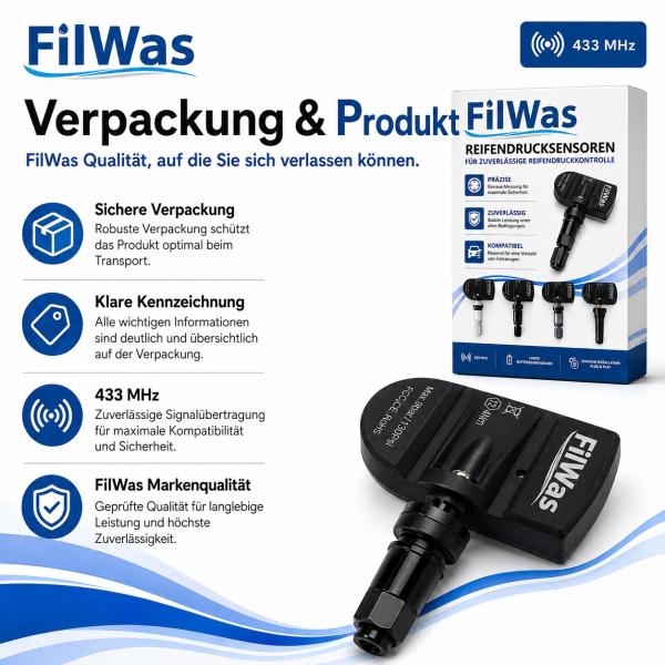 4x FilWas RDKS Cirelli 2 01/2021- EU 433MHz Schwarz – Bild 7 von 8