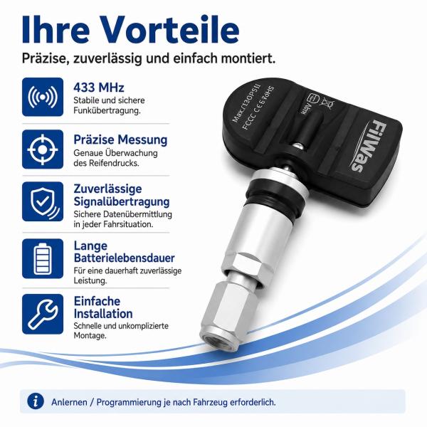4x FilWas RDKS Baojun Yep 05/2023- EU 433MHz Silber – Bild 8 von 8
