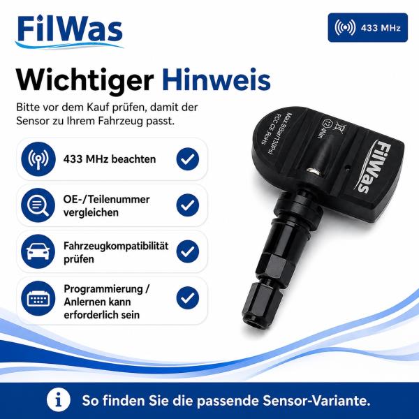 4x FilWas RDKS Cirelli 2 01/2021- EU 433MHz Schwarz – Bild 6 von 8